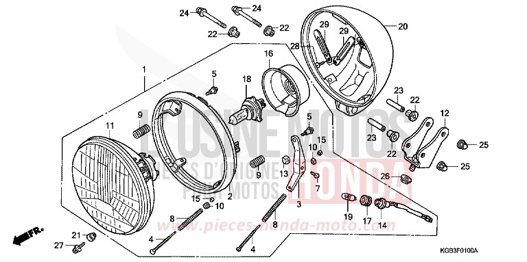 PROJECTEUR de Shadow VT125C MUTE BLACK METALLIC (NH359) 2000